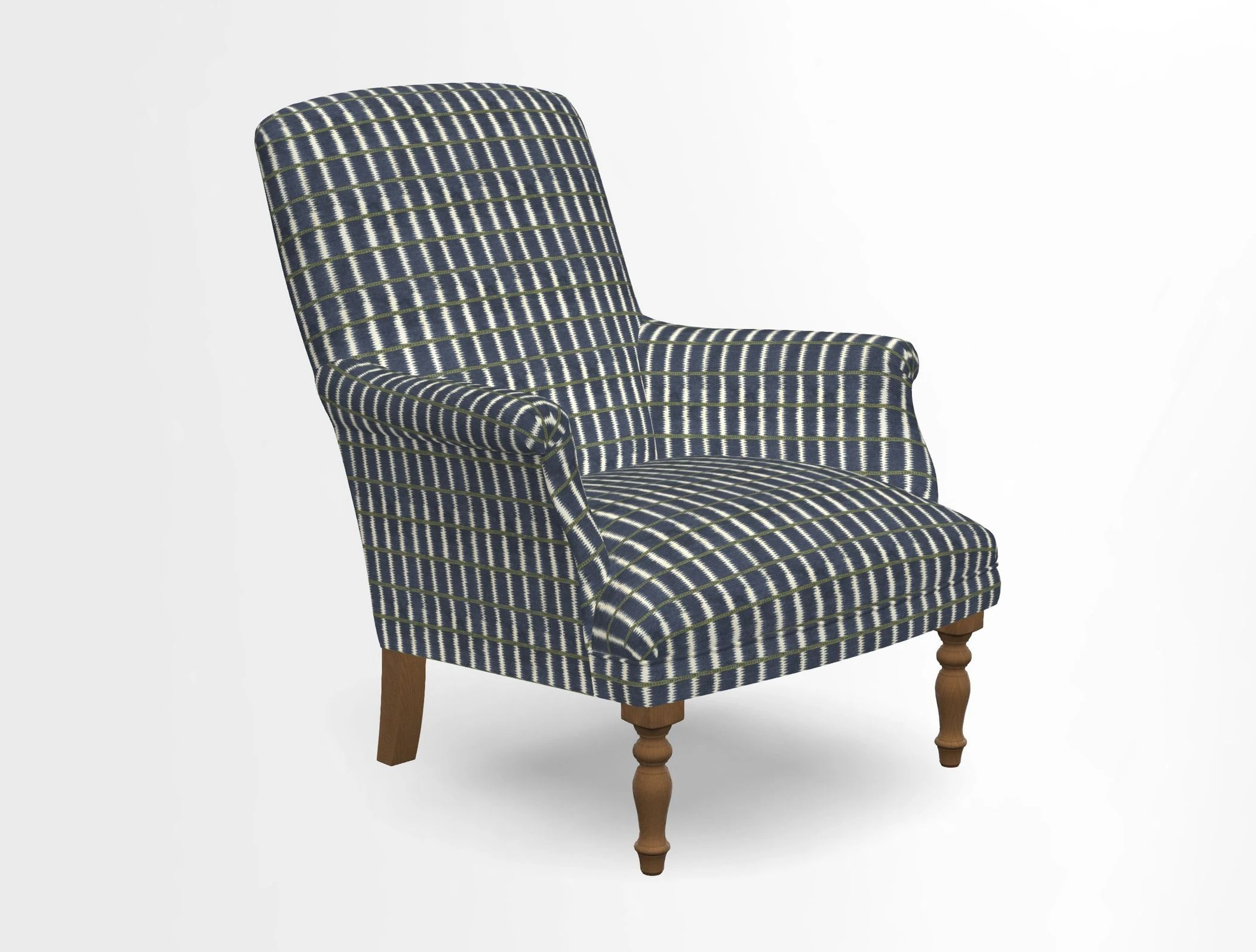 Snape chair in Frond Stripe Small Berry