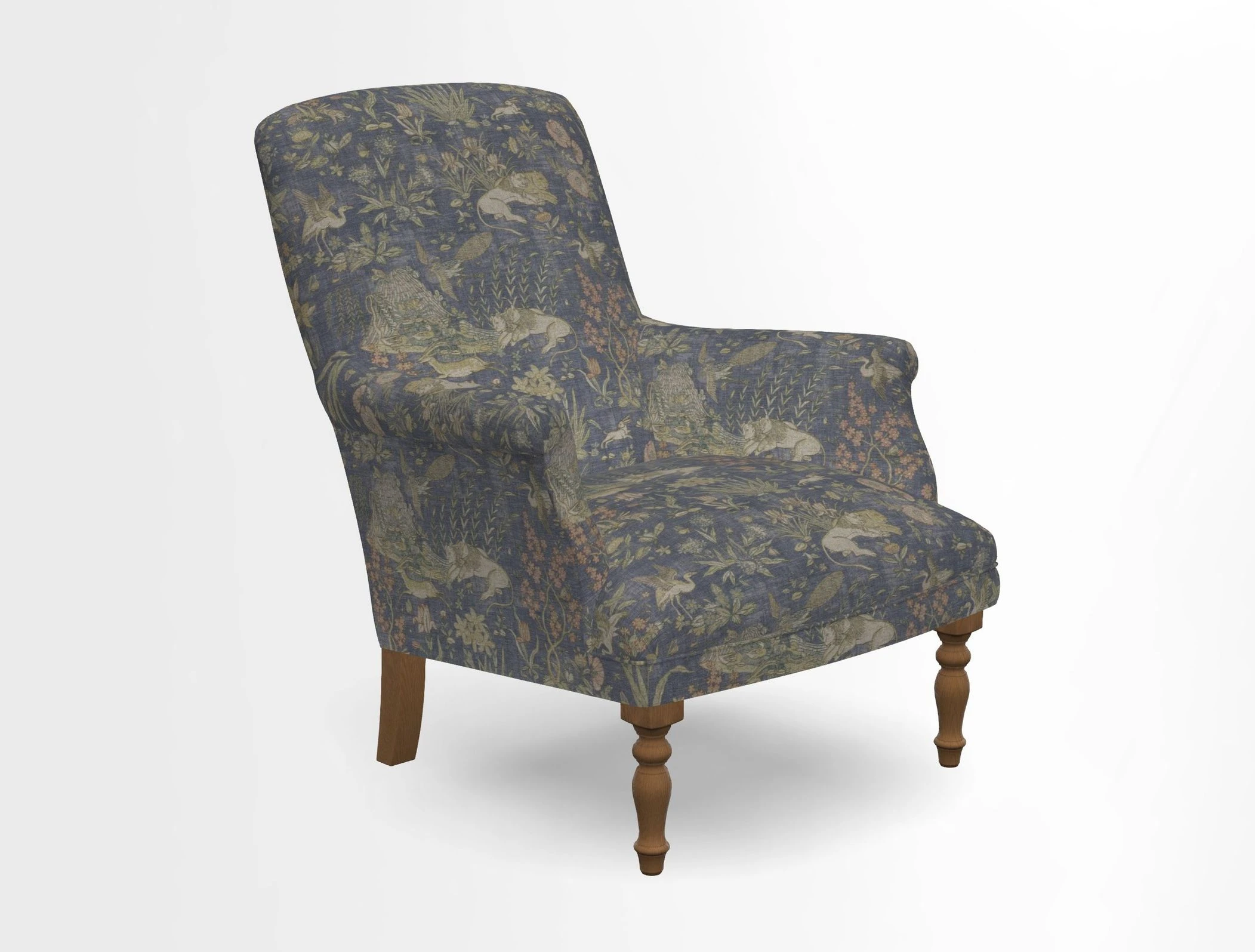 Snape chair in Frond Stripe Small Berry