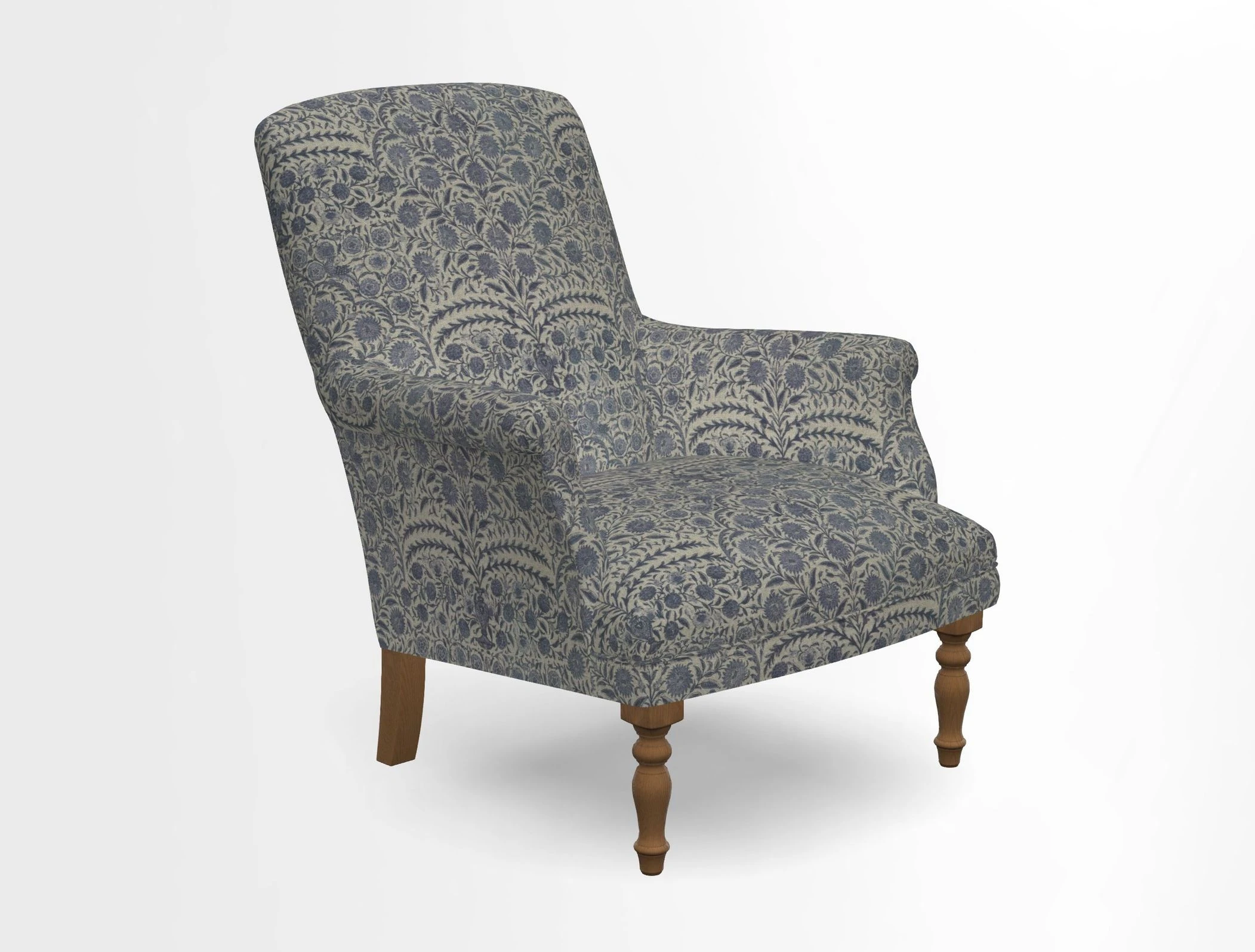 Snape chair in Frond Stripe Small Berry