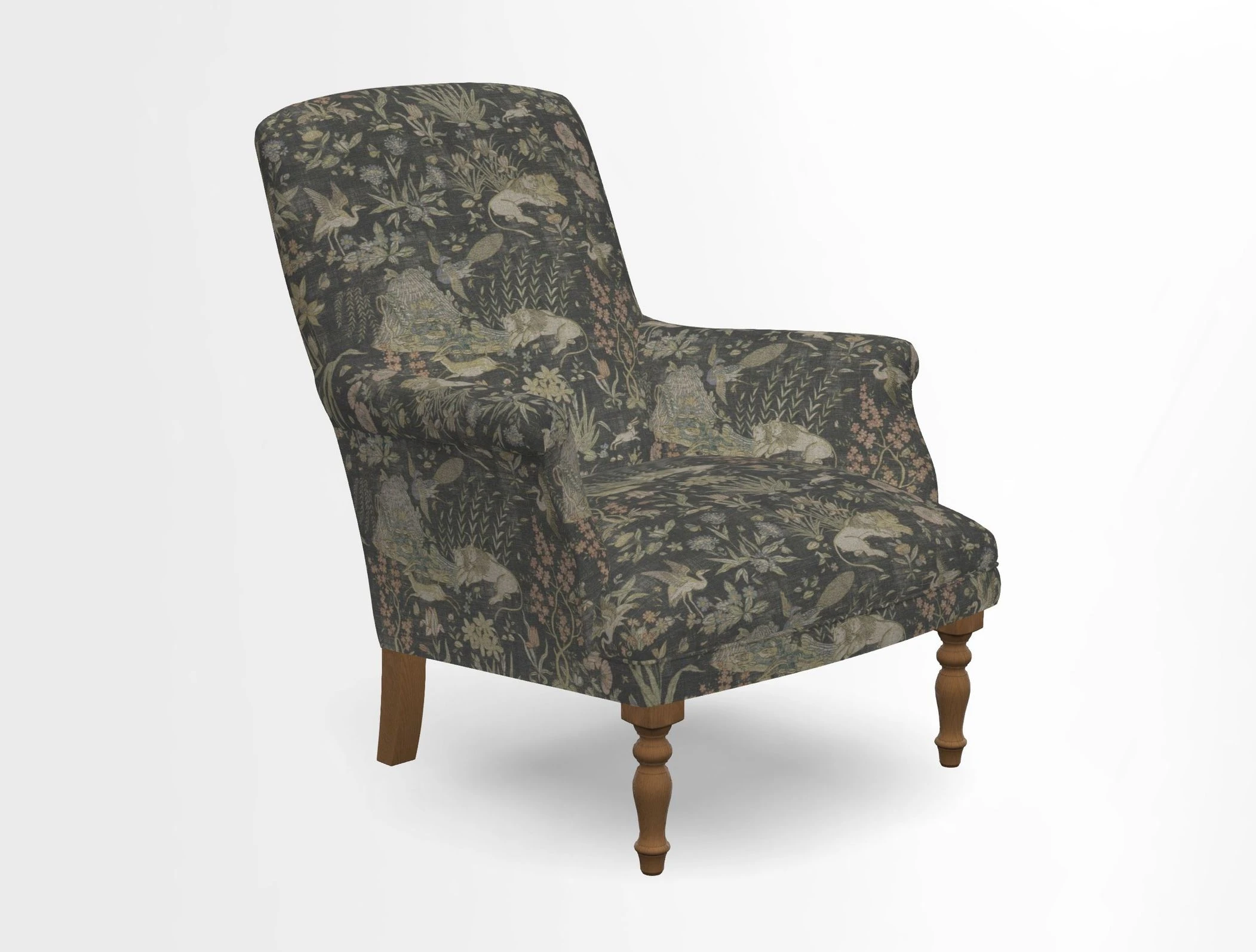 Snape chair in Frond Stripe Small Berry