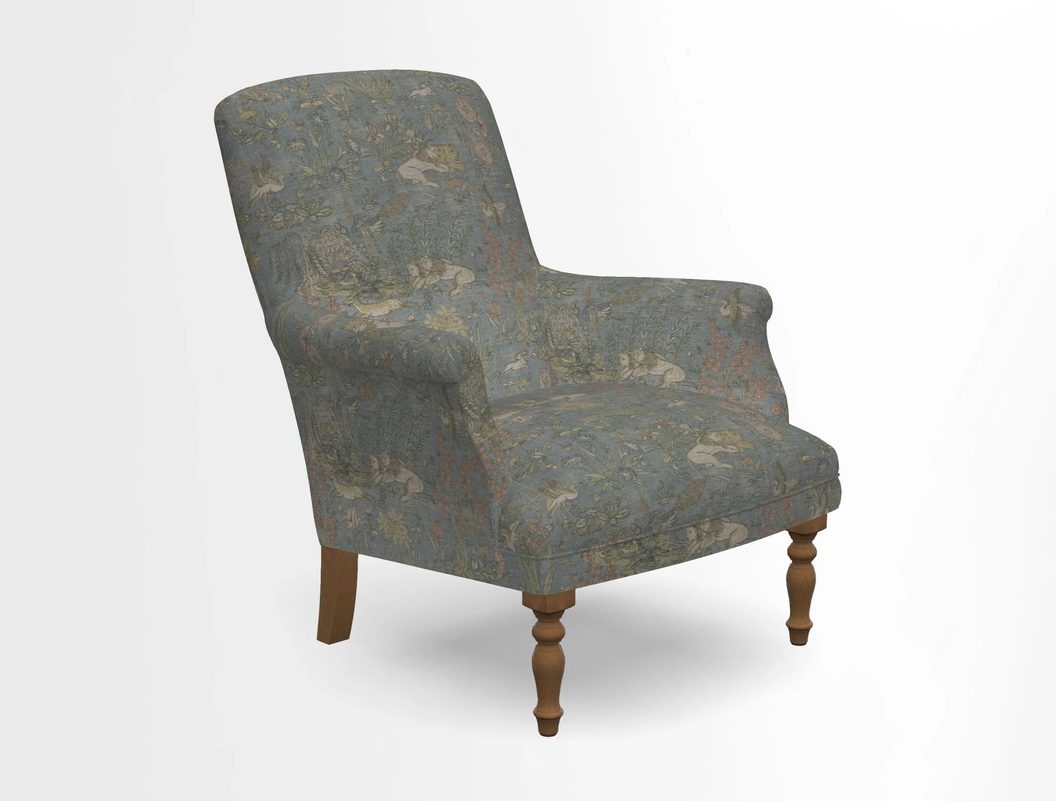 Snape chair in Frond Stripe Small Berry