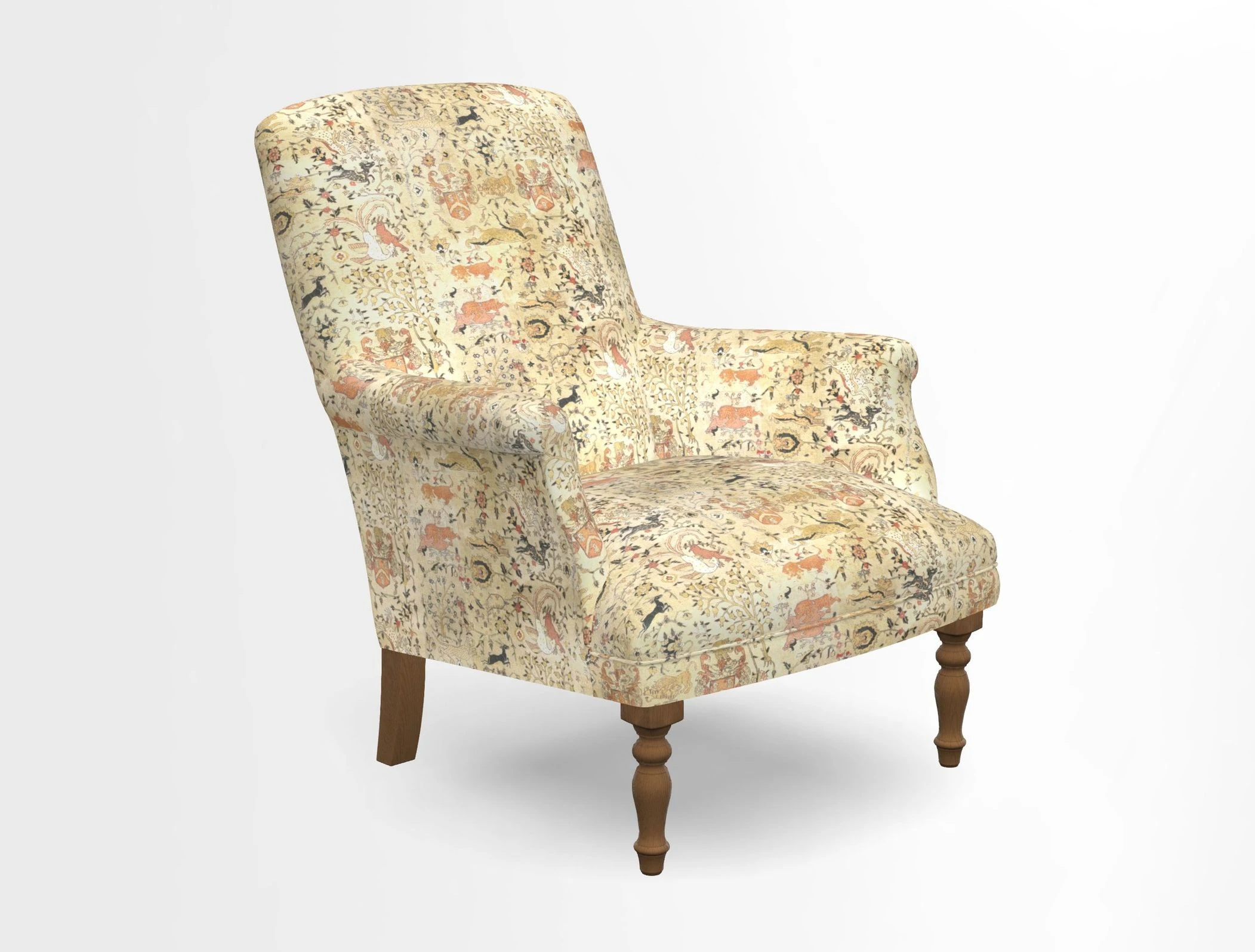 Snape chair in Frond Stripe Small Berry