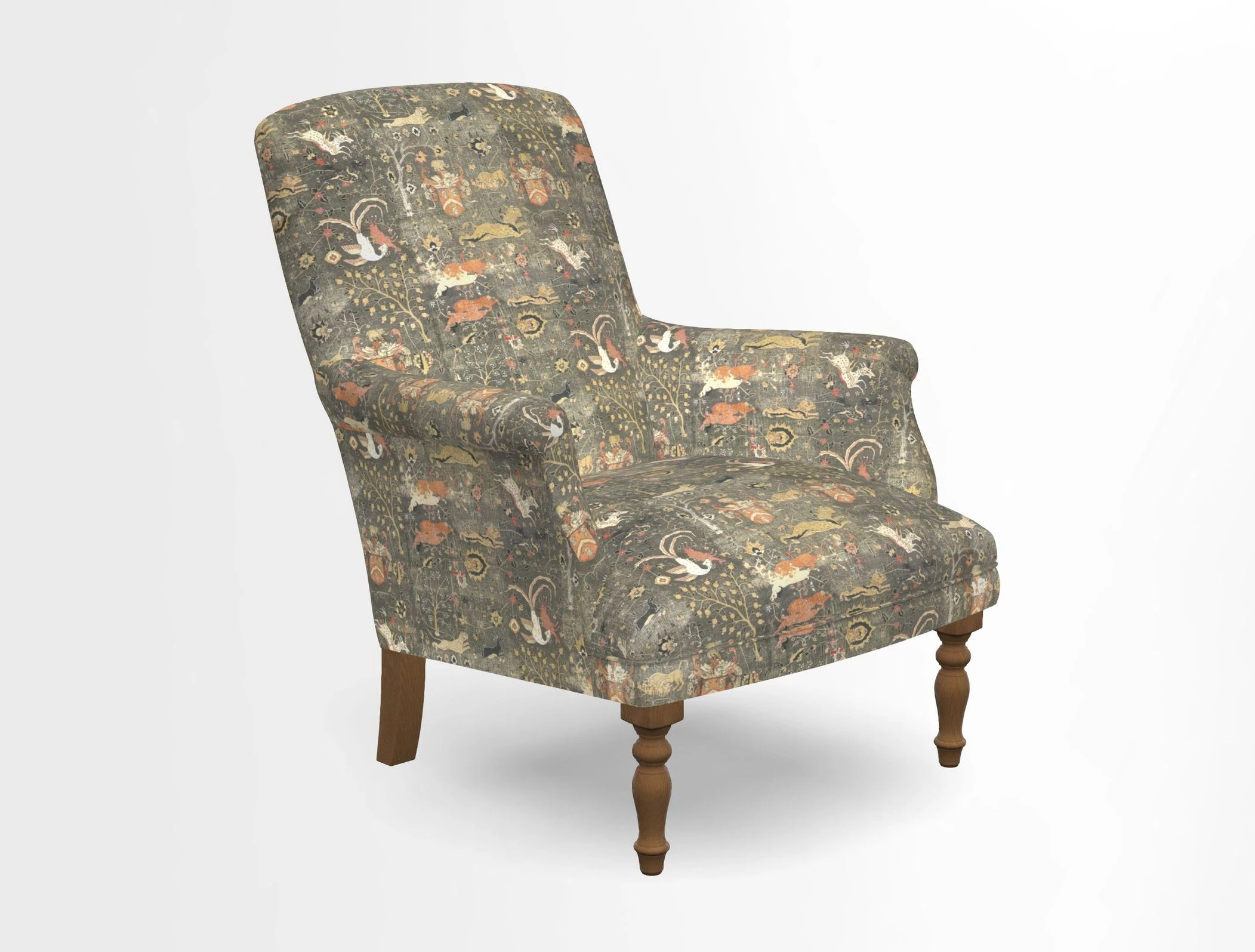 Snape chair in Frond Stripe Small Berry