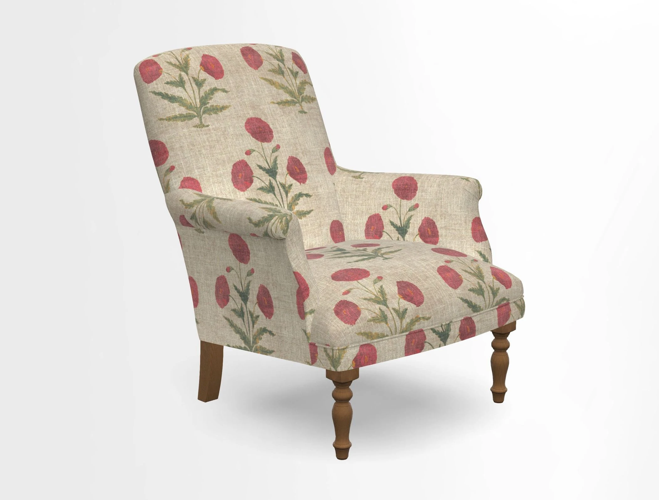 Snape chair in Frond Stripe Small Berry