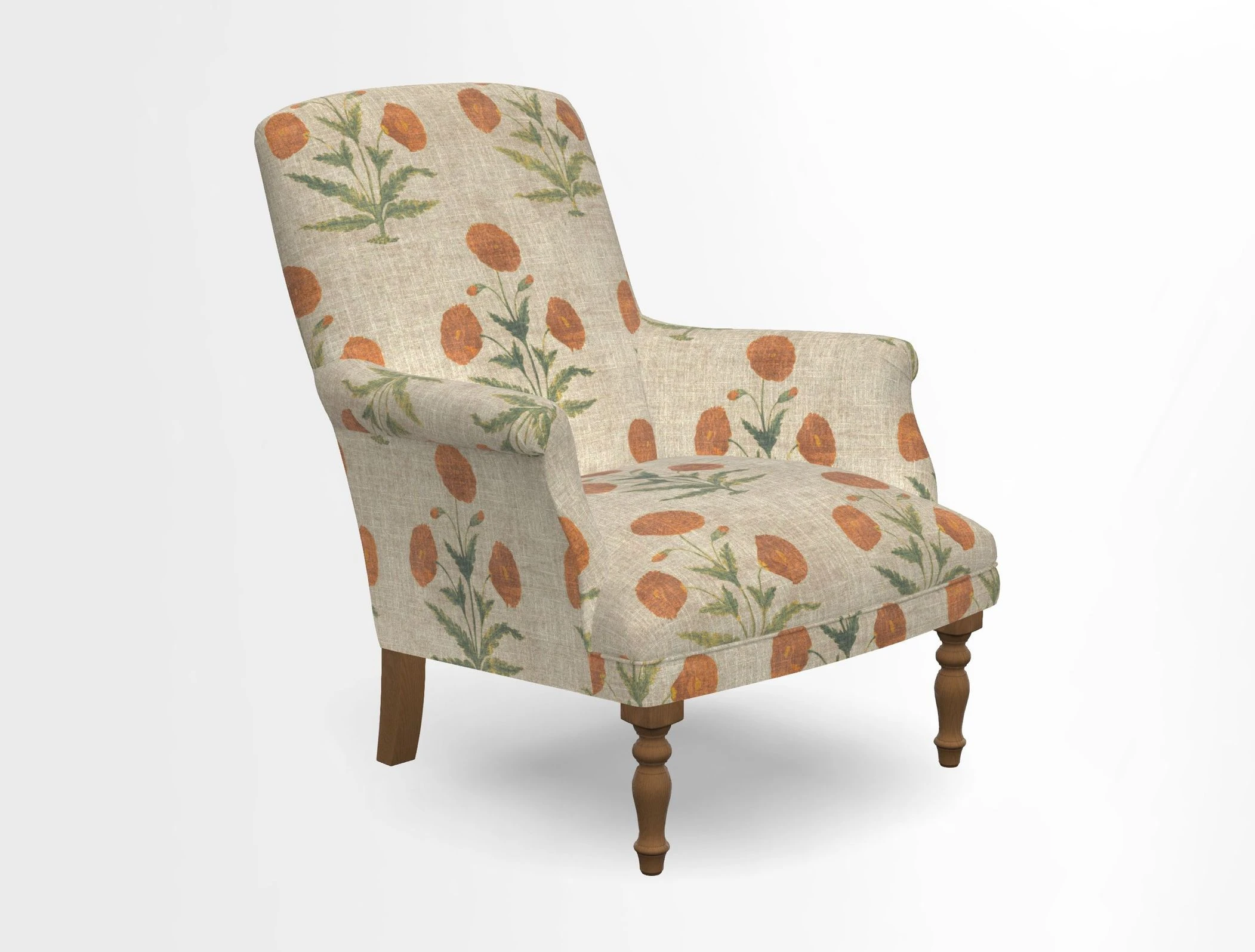 Snape chair in Frond Stripe Small Berry