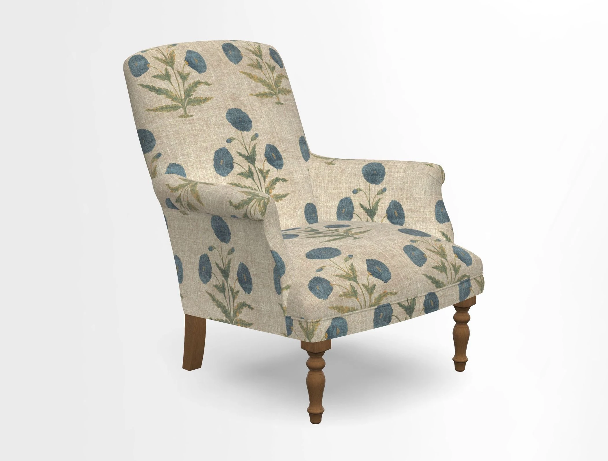 Snape chair in Frond Stripe Small Berry