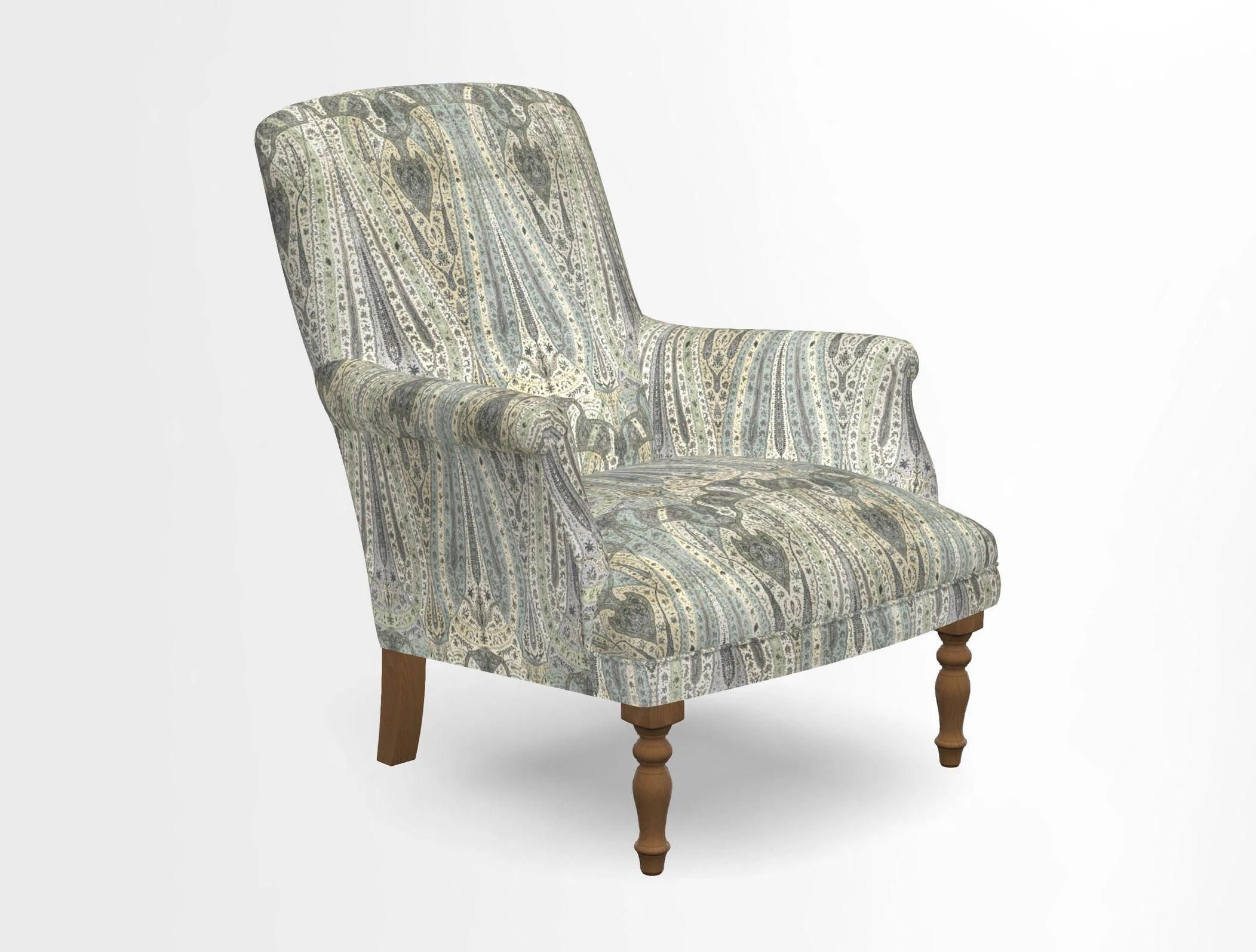 Snape chair in Frond Stripe Small Berry