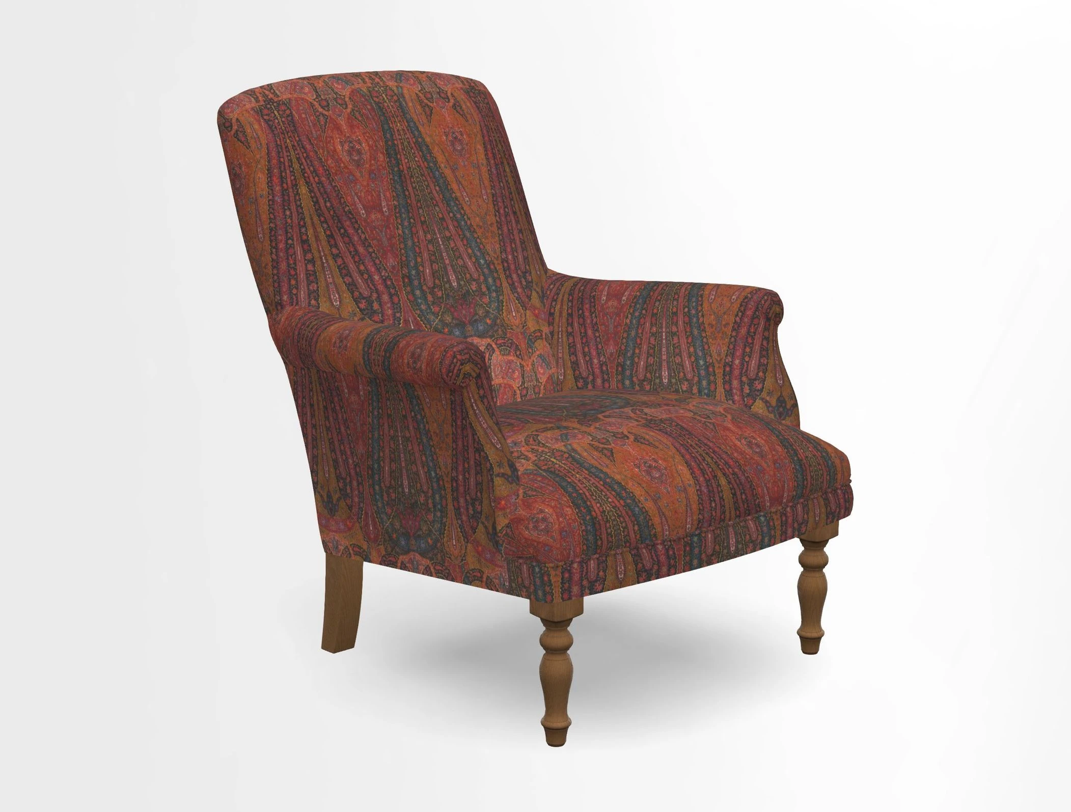 Snape chair in Frond Stripe Small Berry