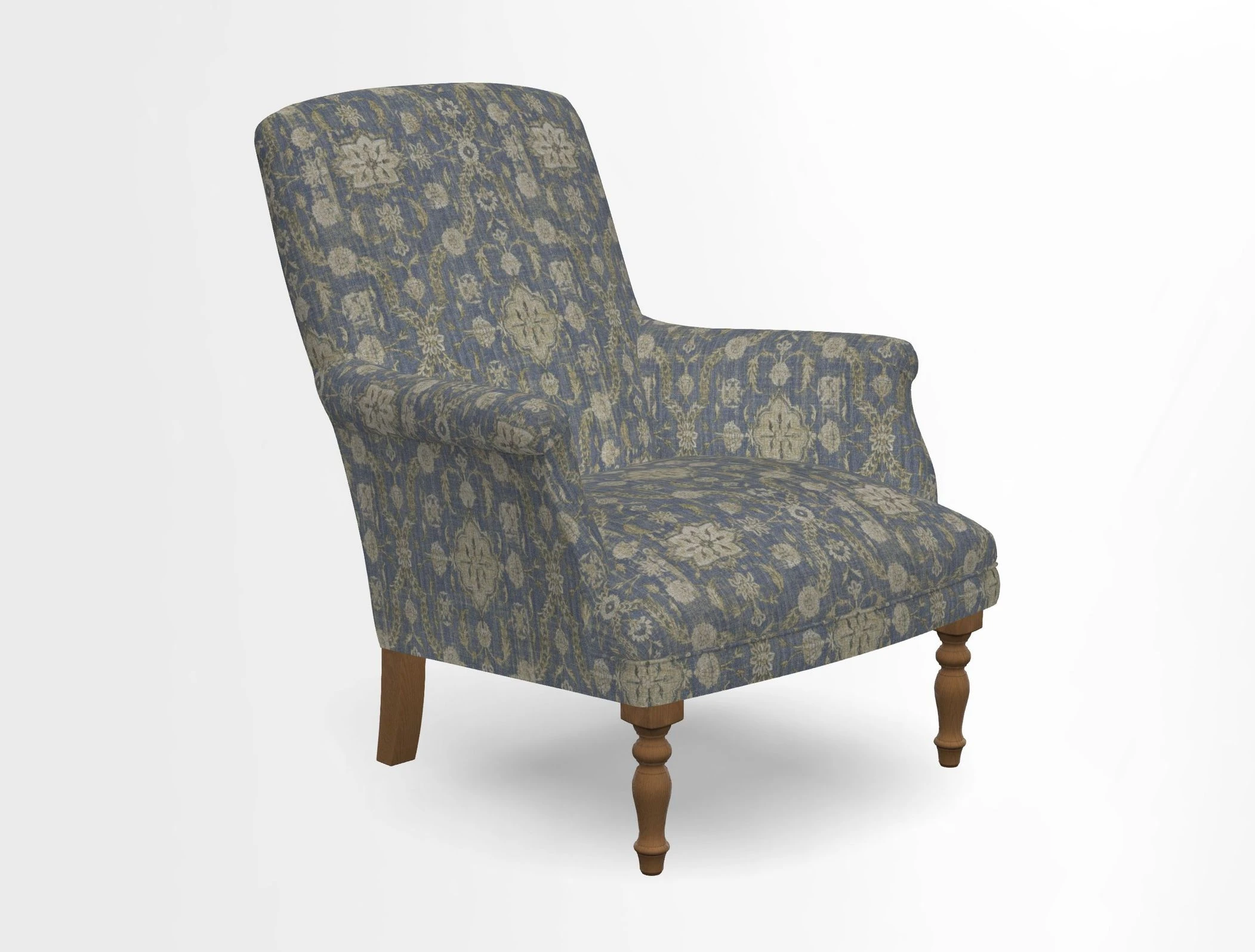 Snape chair in Frond Stripe Small Berry