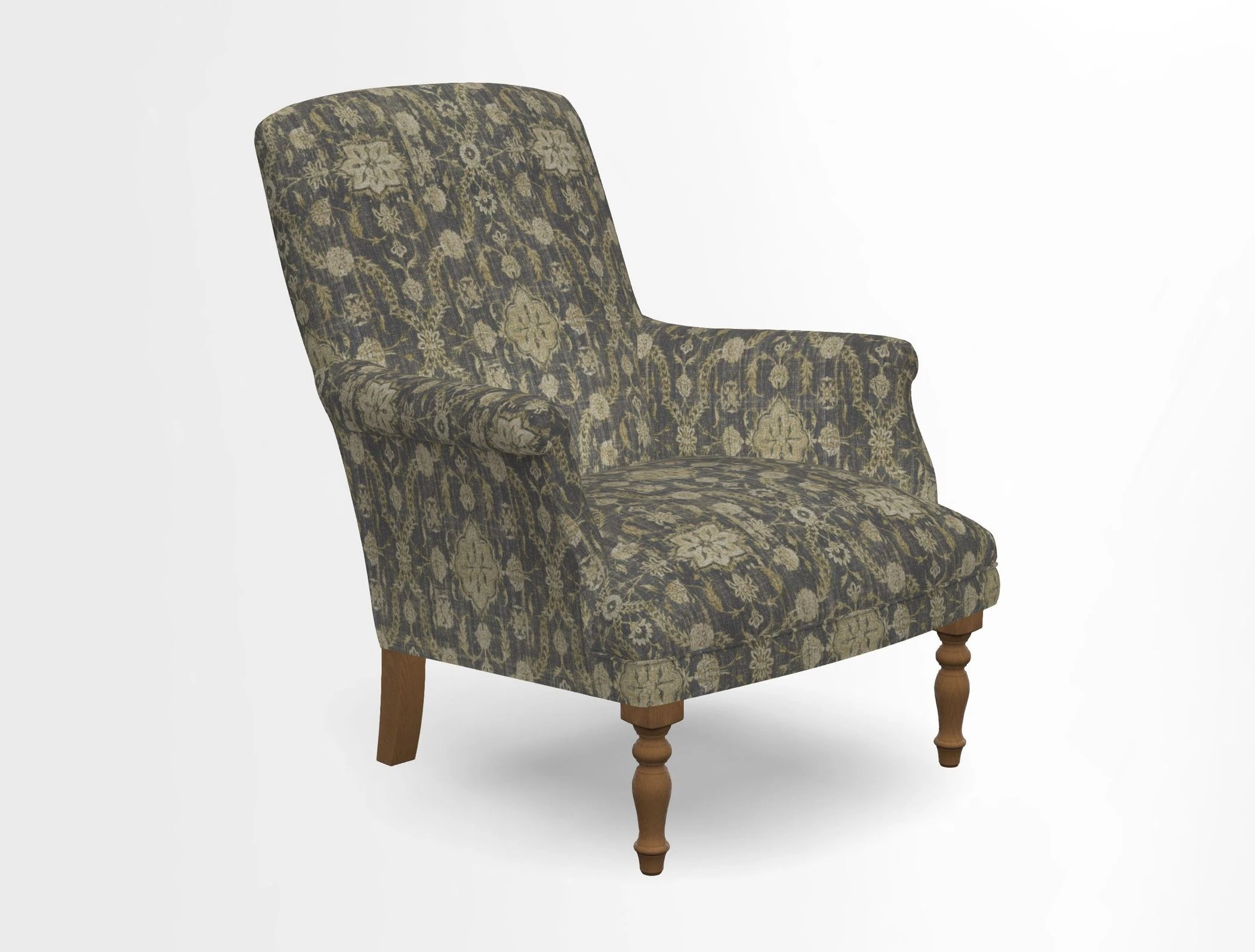 Snape chair in Frond Stripe Small Berry