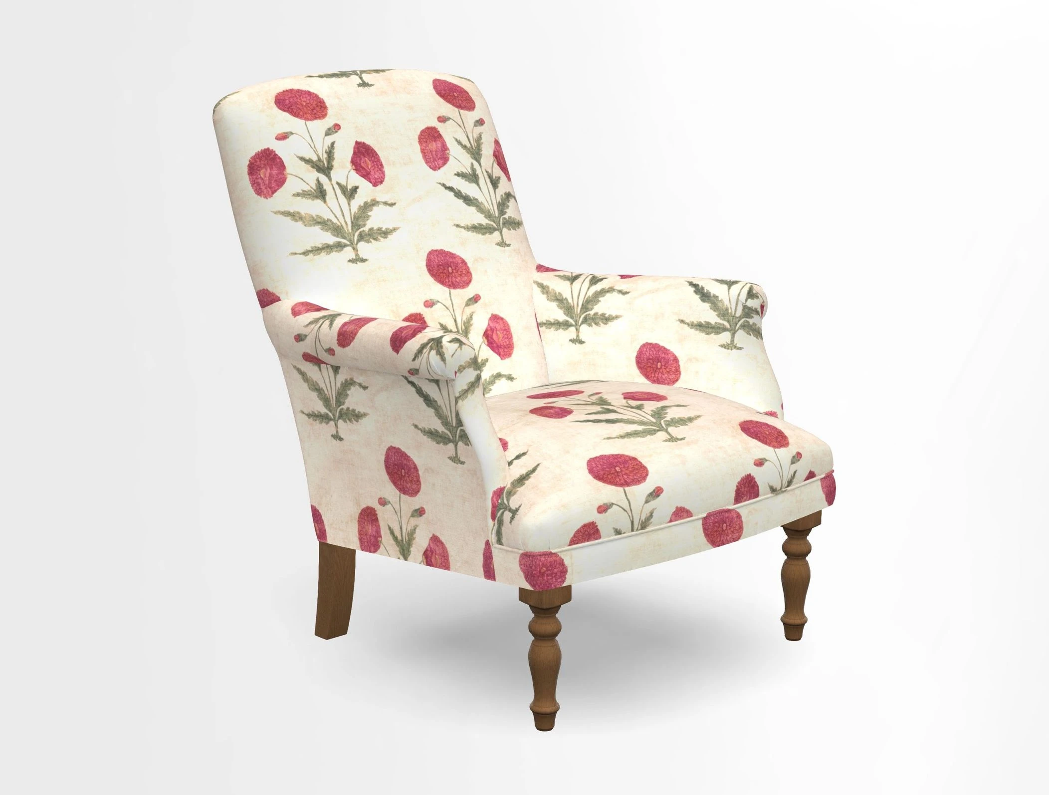 Snape chair in Frond Stripe Small Berry