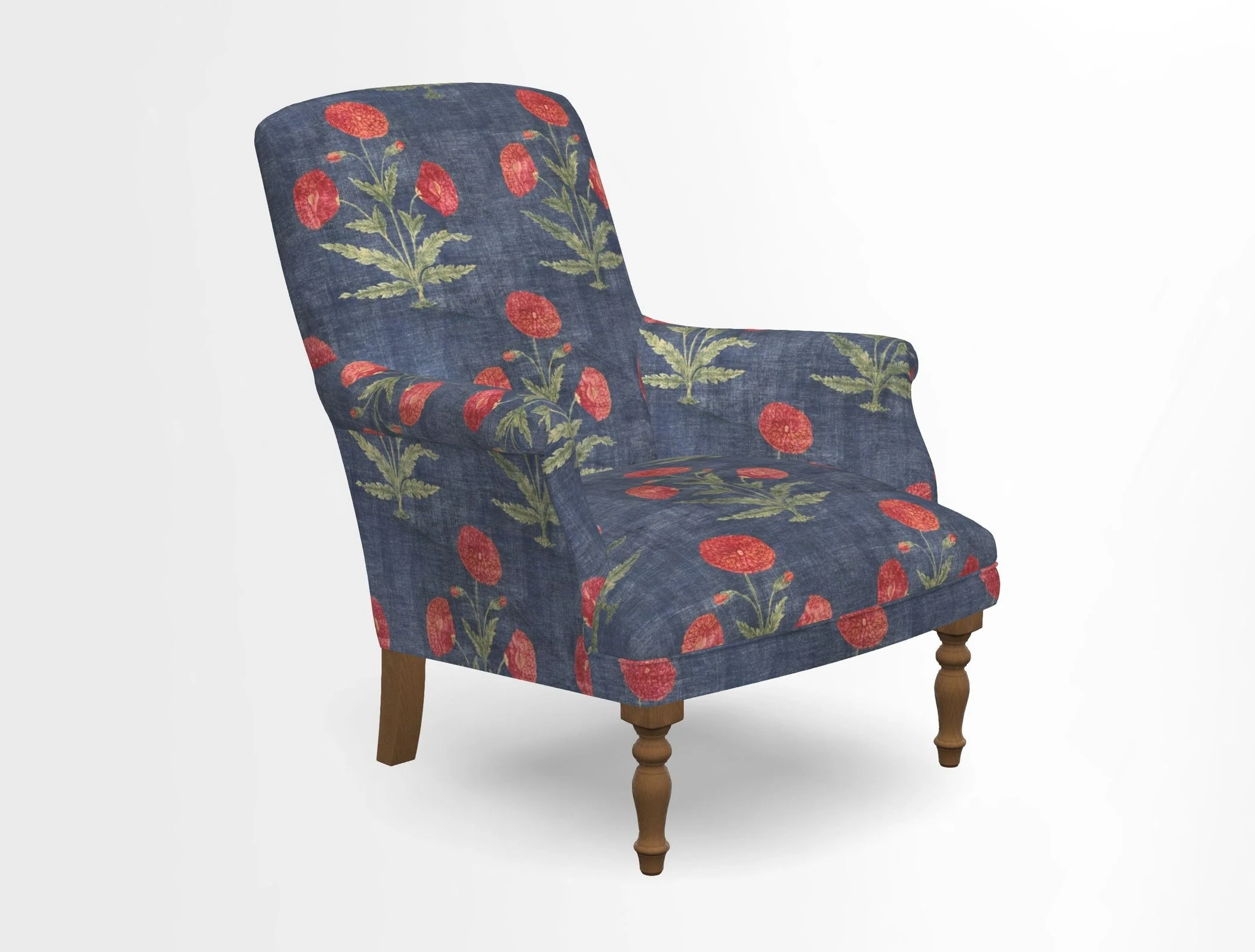 Snape chair in Frond Stripe Small Berry