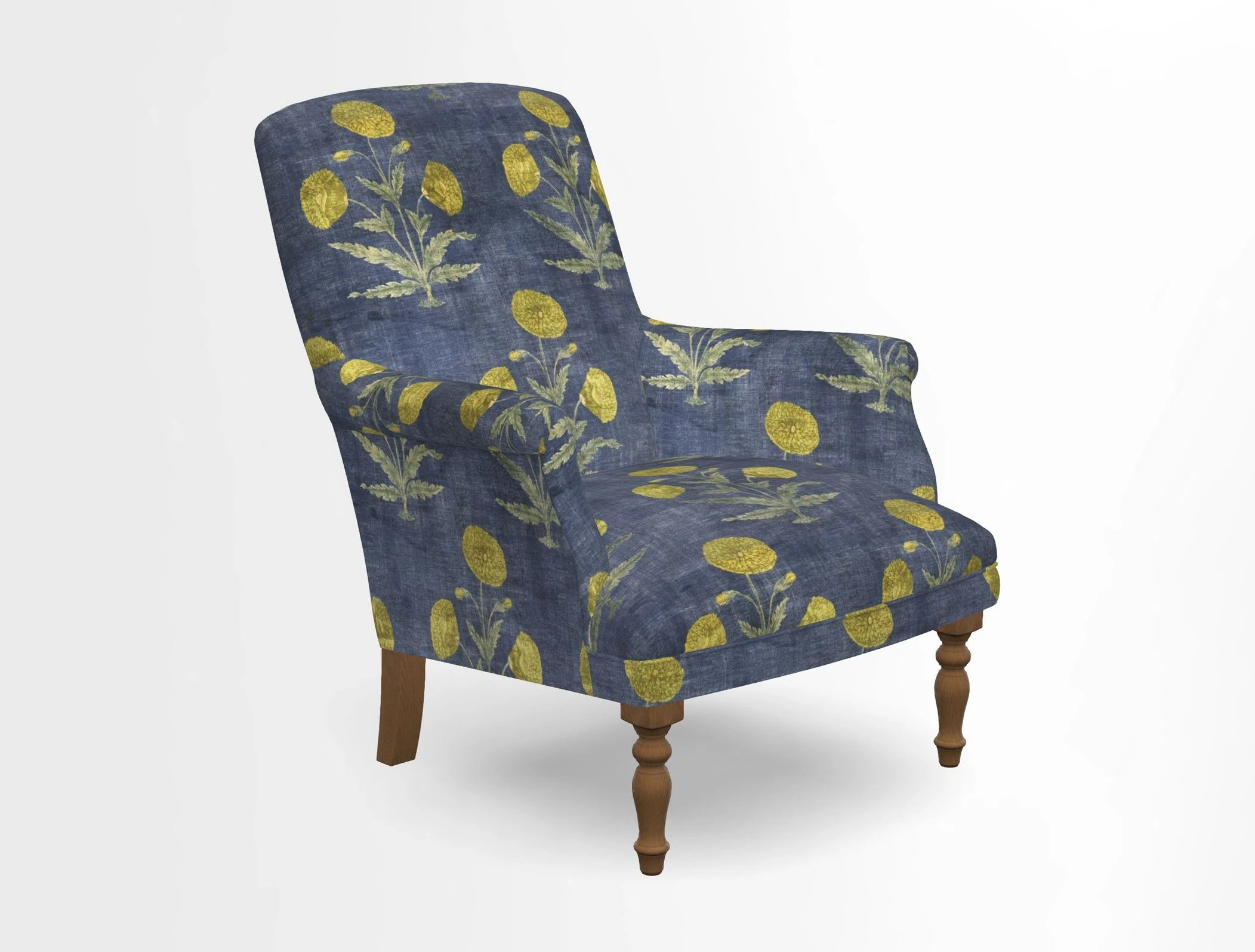 Snape chair in Frond Stripe Small Berry