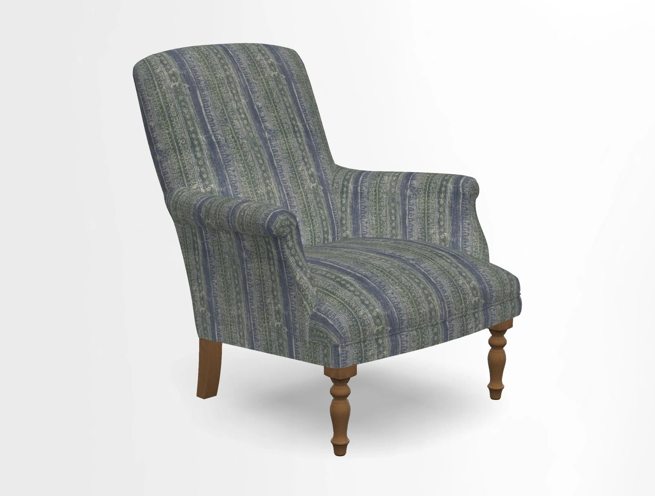 Snape chair in Frond Stripe Small Berry