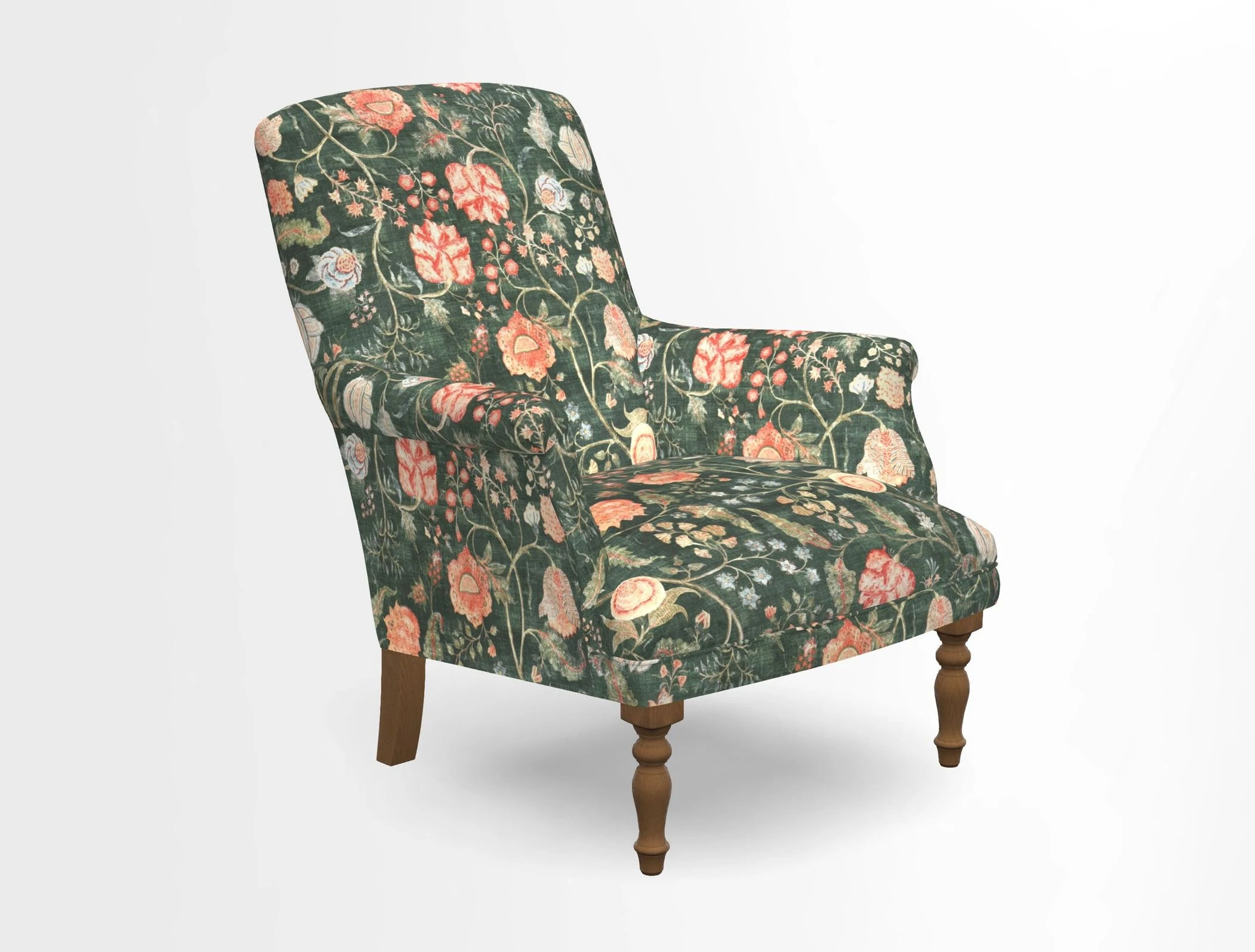 Snape chair in Frond Stripe Small Berry