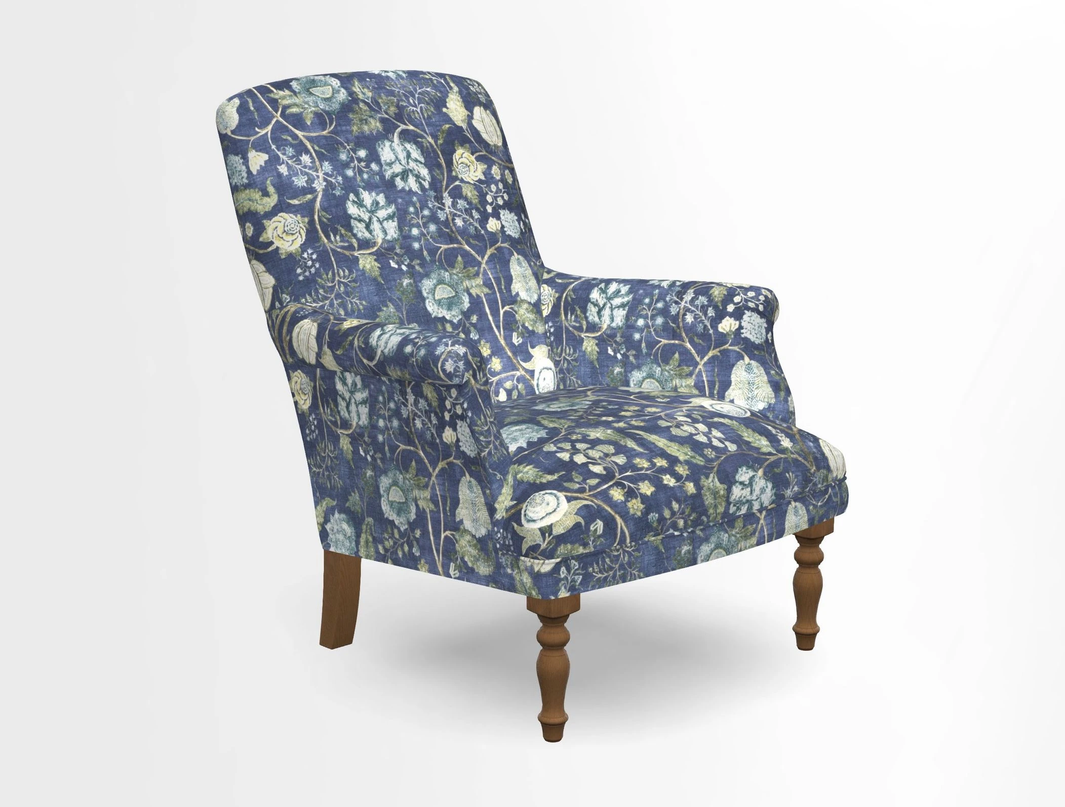 Snape chair in Frond Stripe Small Berry