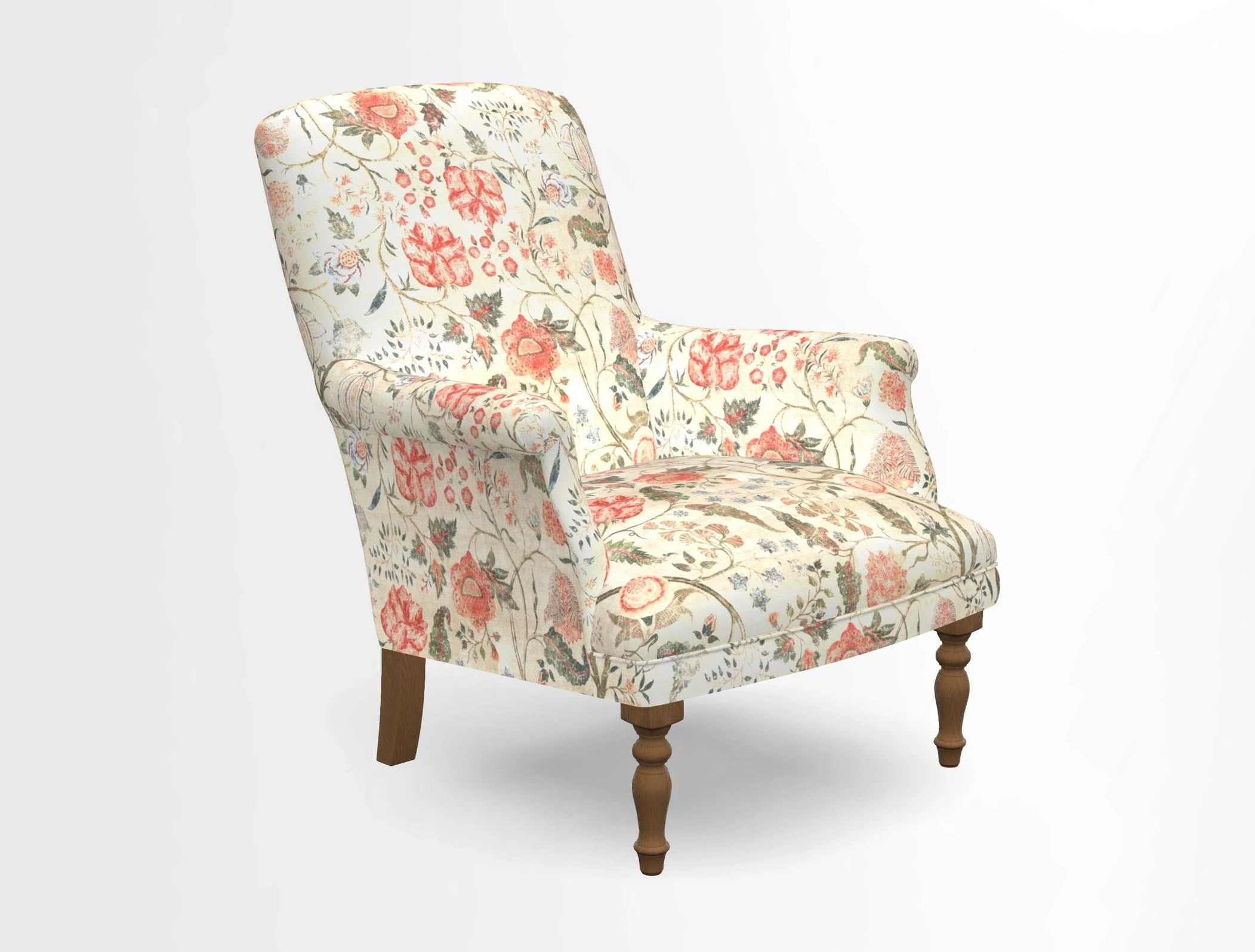 Snape chair in Frond Stripe Small Berry