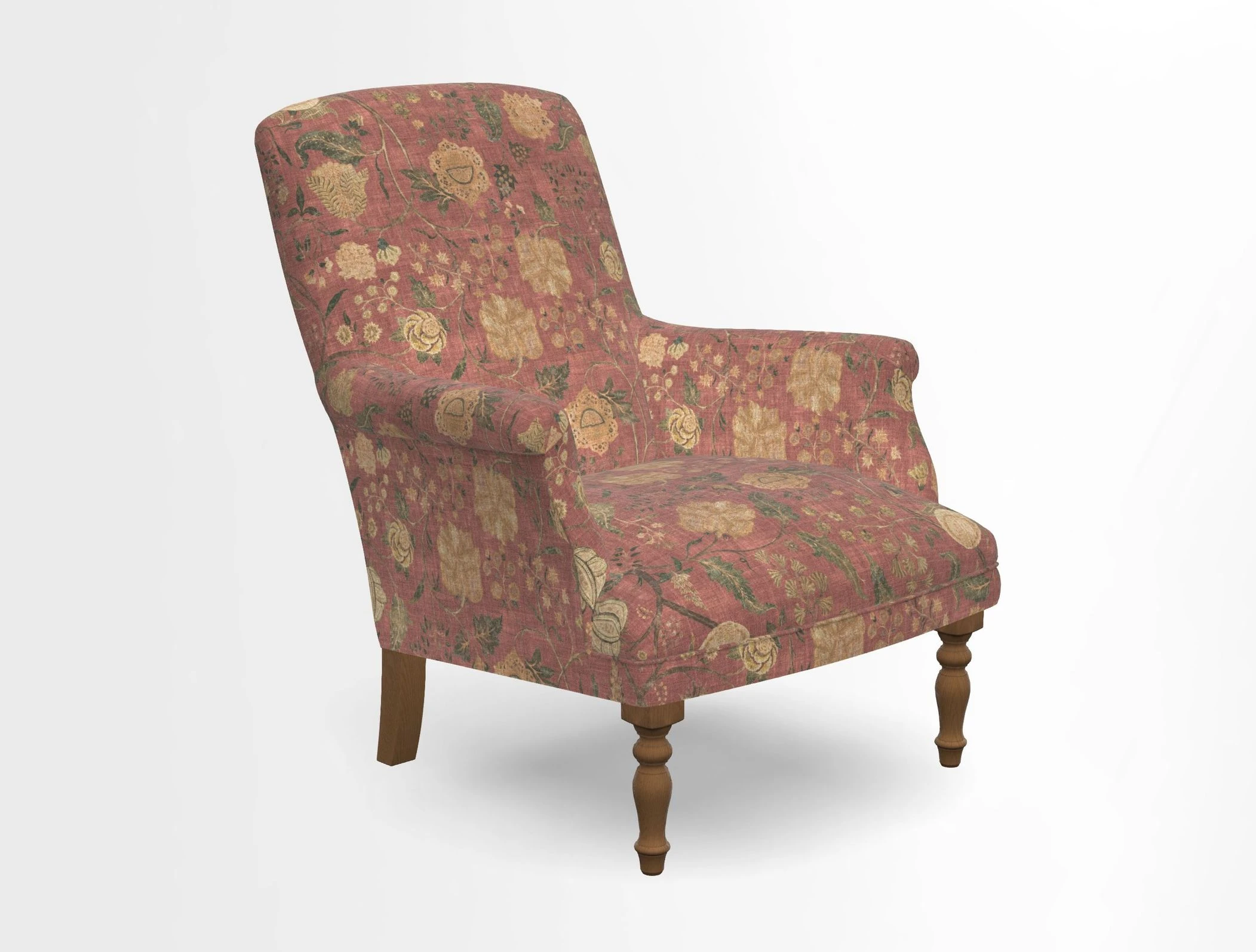 Snape chair in Frond Stripe Small Berry