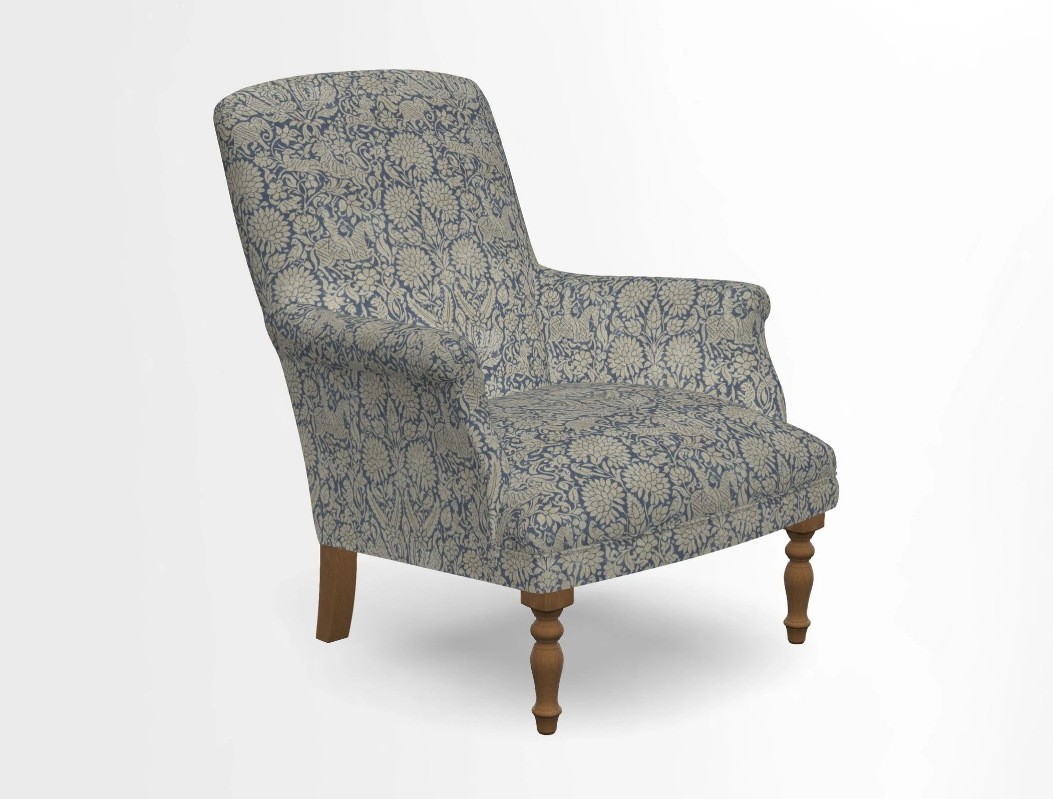 Snape chair in Frond Stripe Small Berry