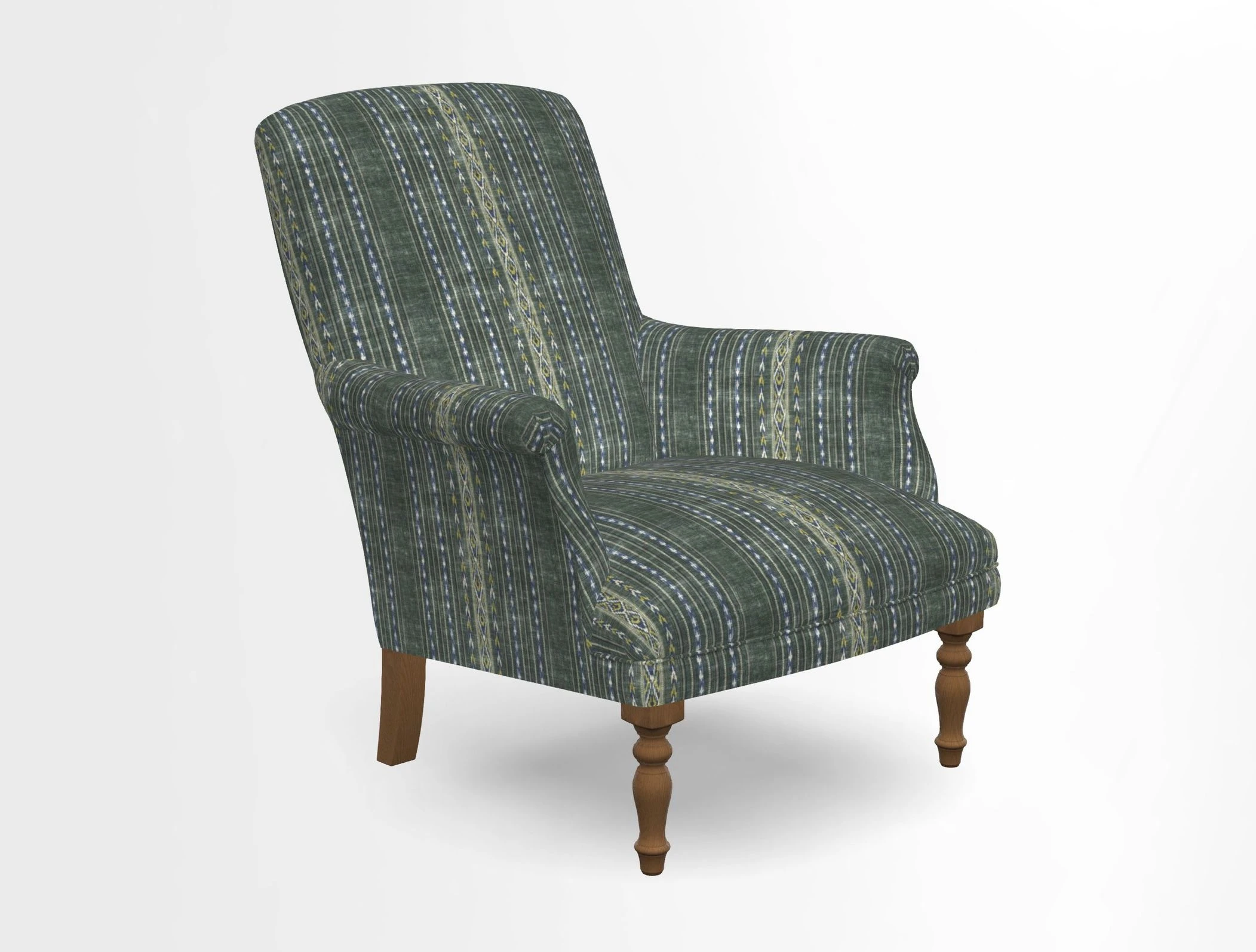 Snape chair in Frond Stripe Small Berry