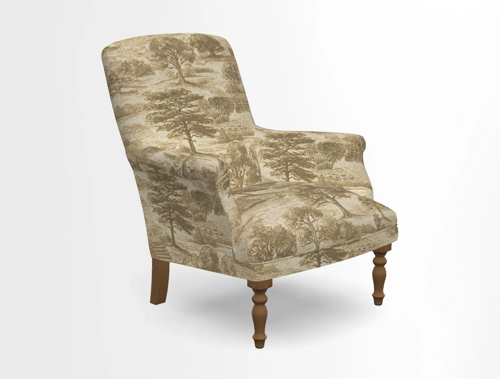 Snape chair in Frond Stripe Small Berry