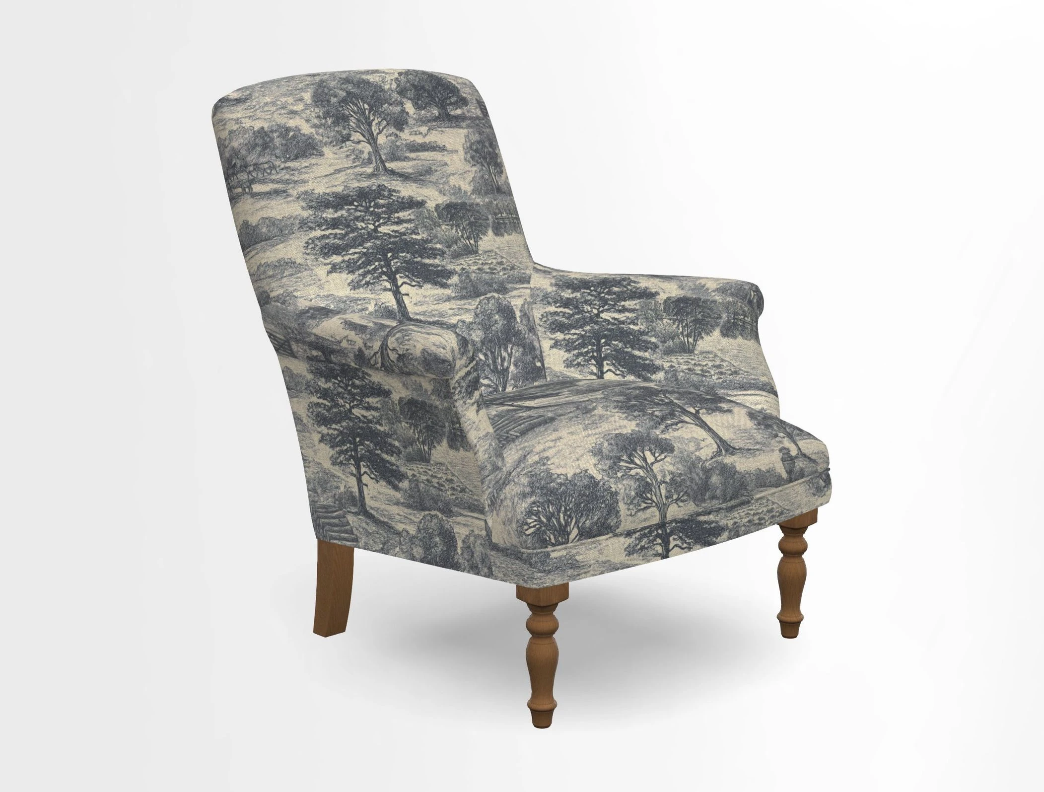 Snape chair in Frond Stripe Small Berry