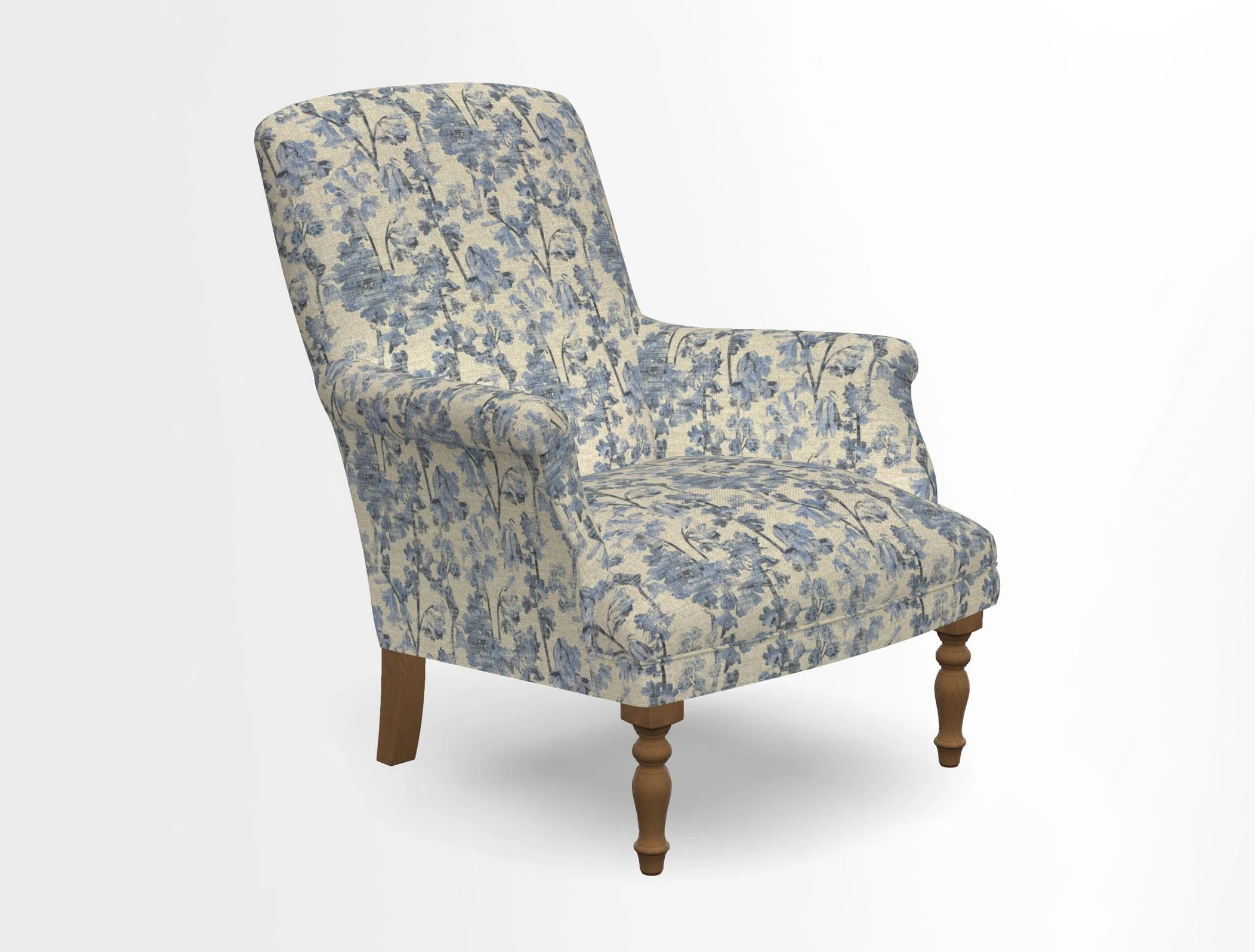 Snape chair in Frond Stripe Small Berry