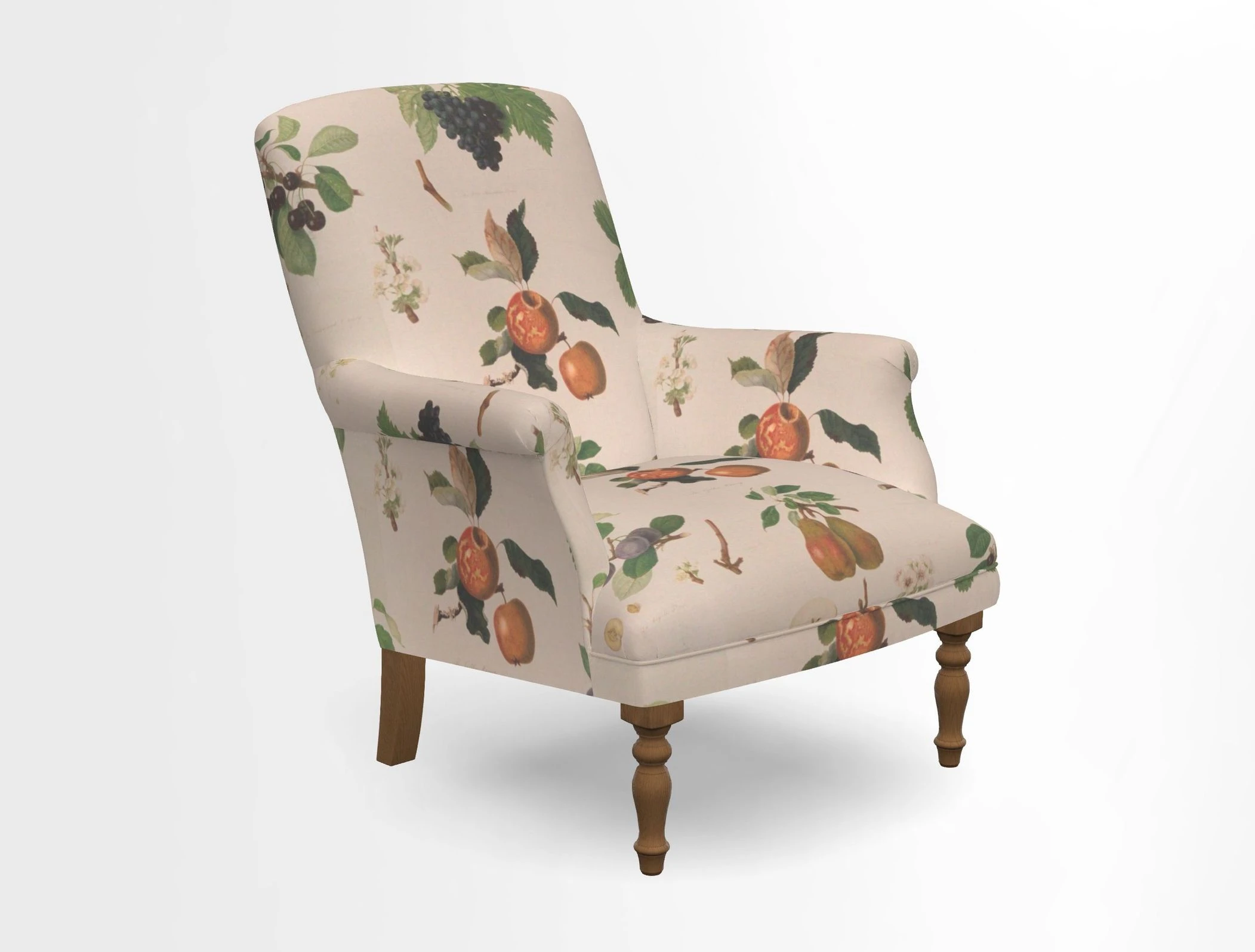 Snape chair in Frond Stripe Small Berry
