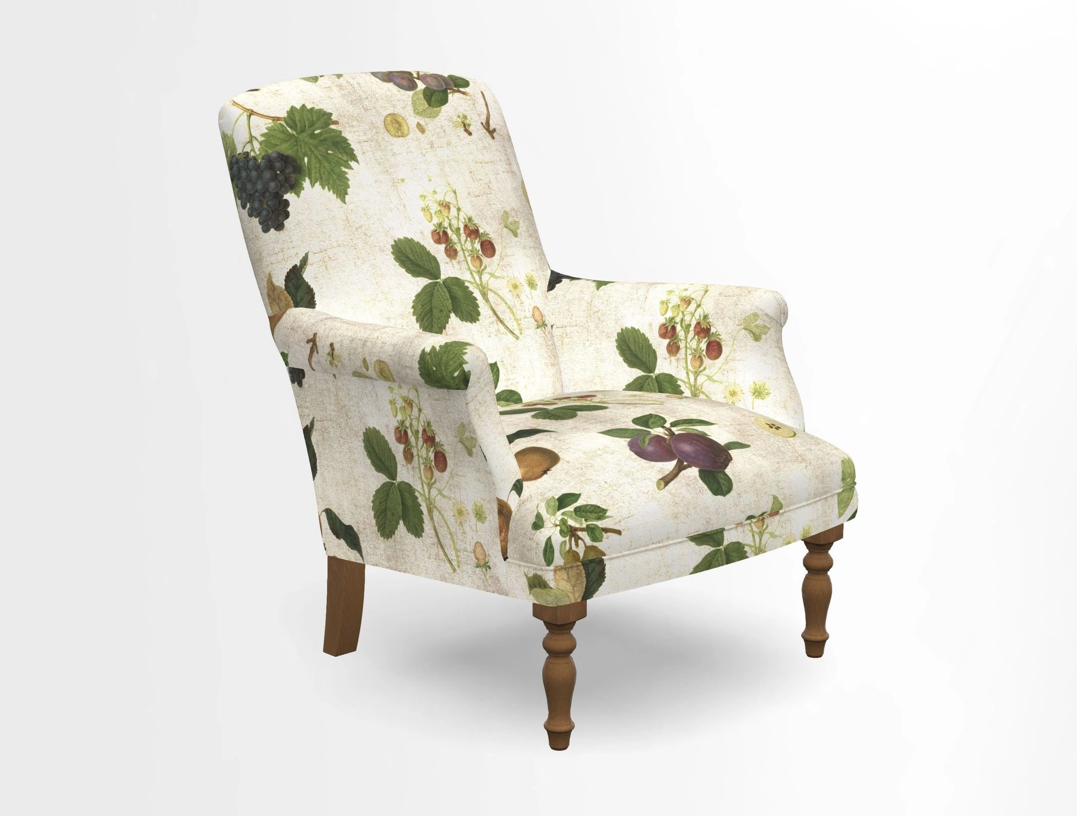 Snape chair in Frond Stripe Small Berry