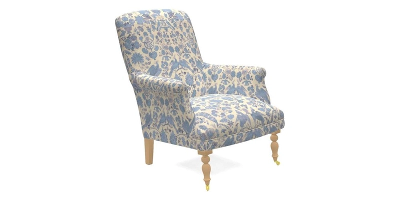 Snape Chair in V&A Threads of India Opulent Velvets Andhra Weave Flame