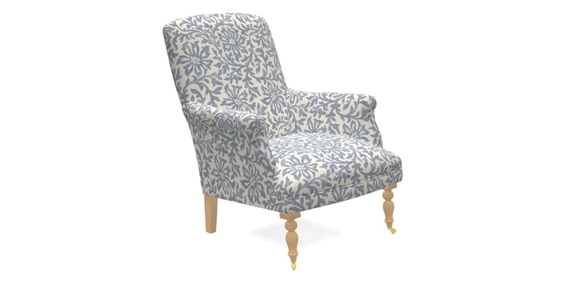 Snape Chair in V&A Threads of India Opulent Velvets Andhra Weave Flame