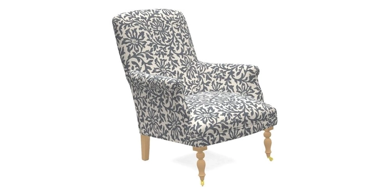 Snape Chair in V&A Threads of India Opulent Velvets Andhra Weave Flame