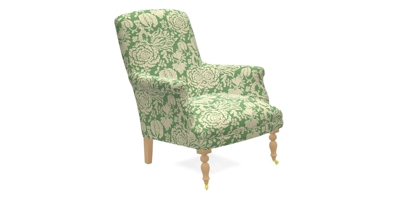 Snape Chair in V&A Threads of India Opulent Velvets Andhra Weave Flame