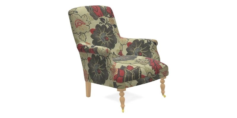 Snape Chair in V&A Threads of India Opulent Velvets Andhra Weave Flame