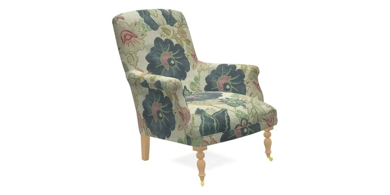 Snape Chair in V&A Threads of India Opulent Velvets Andhra Weave Flame