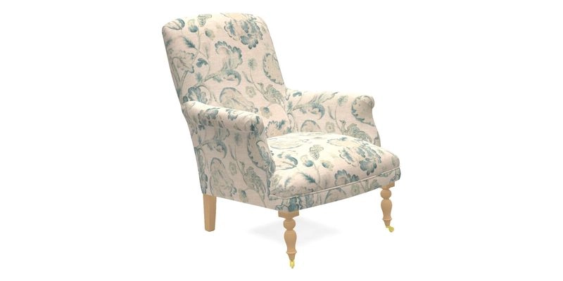 Snape Chair in V&A Threads of India Opulent Velvets Andhra Weave Flame