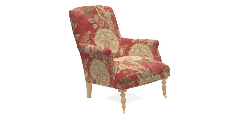 Snape Chair in V&A Threads of India Opulent Velvets Andhra Weave Flame