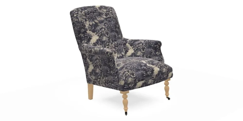 Snape Chair in V&A Threads of India Opulent Velvets Andhra Weave Flame