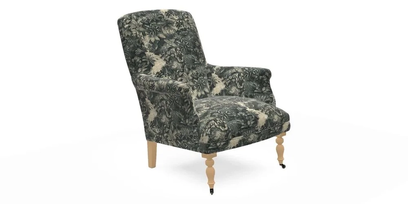 Snape Chair in V&A Threads of India Opulent Velvets Andhra Weave Flame