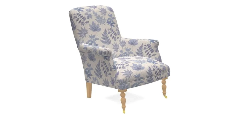 Snape Chair in V&A Threads of India Opulent Velvets Andhra Weave Flame