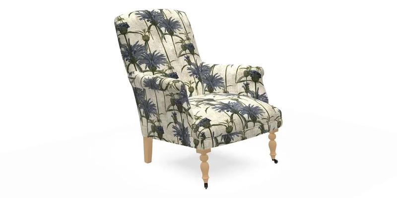 Snape Chair in V&A Threads of India Opulent Velvets Andhra Weave Flame