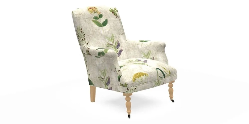 Snape Chair in V&A Threads of India Opulent Velvets Andhra Weave Flame