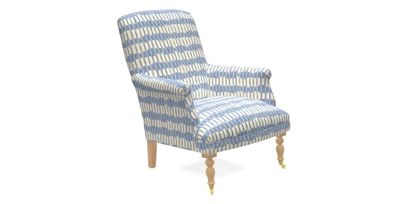 Snape Chair in V&A Threads of India Opulent Velvets Andhra Weave Flame