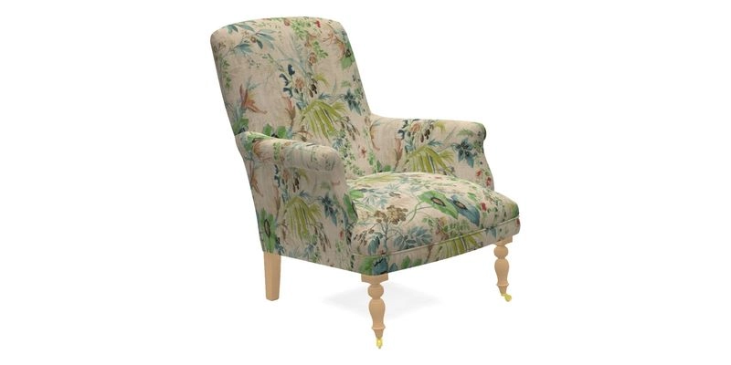 Snape Chair in V&A Threads of India Opulent Velvets Andhra Weave Flame