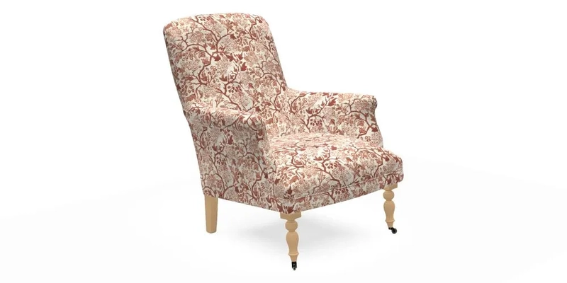 Snape Chair in V&A Threads of India Opulent Velvets Andhra Weave Flame