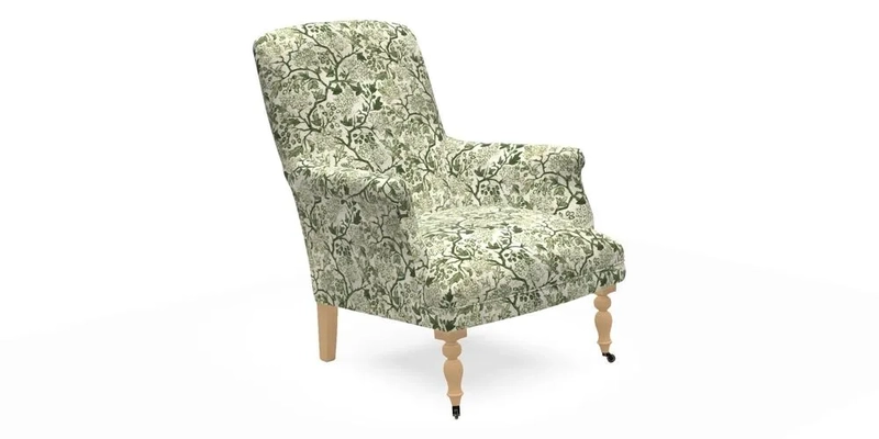 Snape Chair in V&A Threads of India Opulent Velvets Andhra Weave Flame