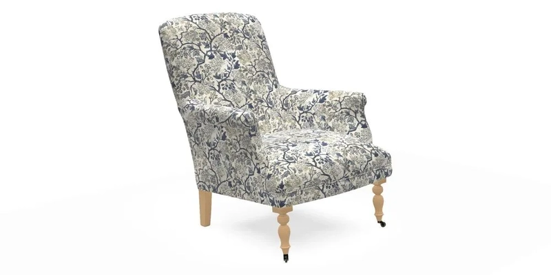 Snape Chair in V&A Threads of India Opulent Velvets Andhra Weave Flame