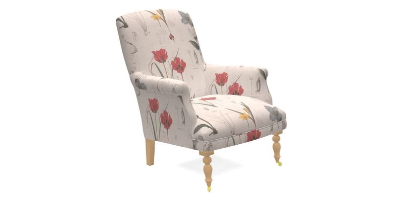 Snape Chair in V&A Threads of India Opulent Velvets Andhra Weave Flame