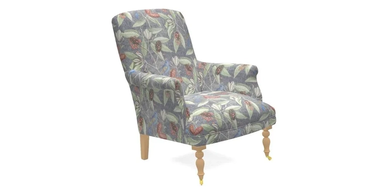 Snape Chair in V&A Threads of India Opulent Velvets Andhra Weave Flame