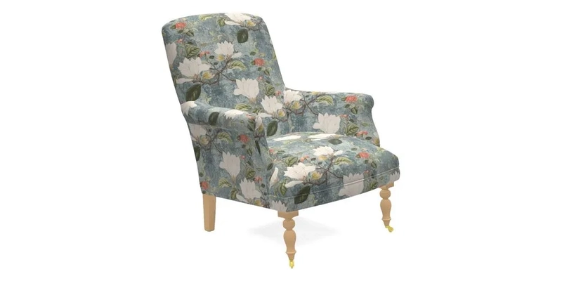 Snape Chair in V&A Threads of India Opulent Velvets Andhra Weave Flame